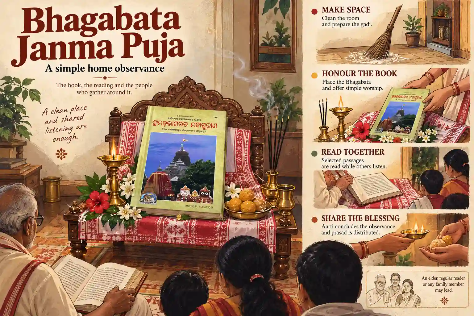 Bhagabata Janma Puja at Home