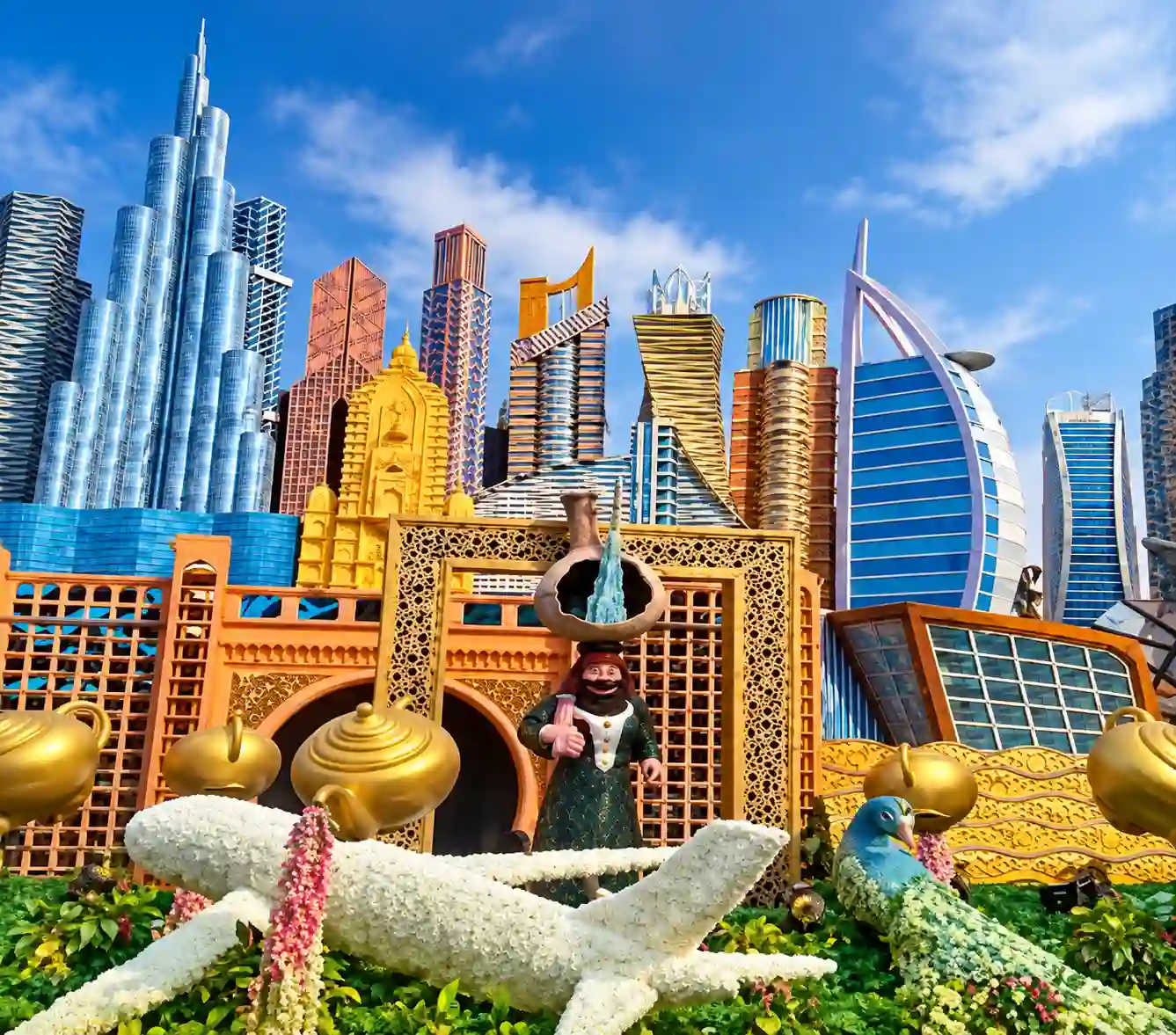 Bomikhal Dubai city-inspired Durga Puja pandal in Bhubaneswar 2026