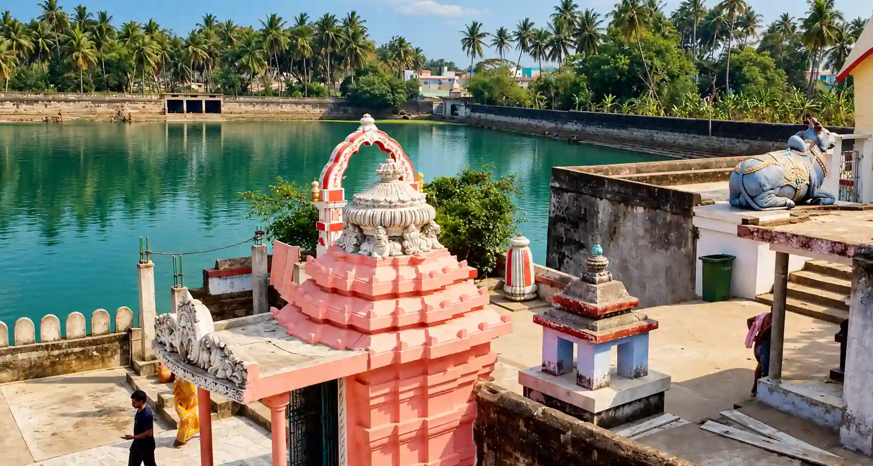 Markandeya Sarovar, a sacred pond associated with temple rituals in Puri