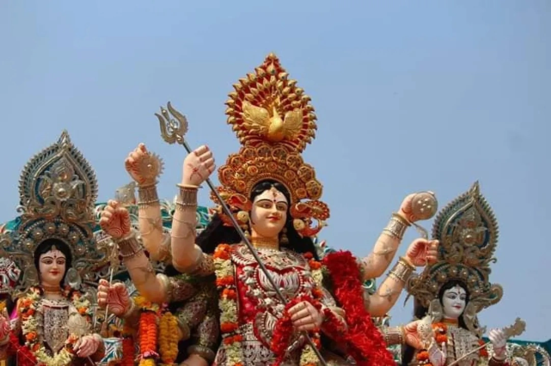 Grand Kataka Bhasani immersion procession carrying Goddess Durga idol towards Devigada ghat on Kathajodi riverbank
