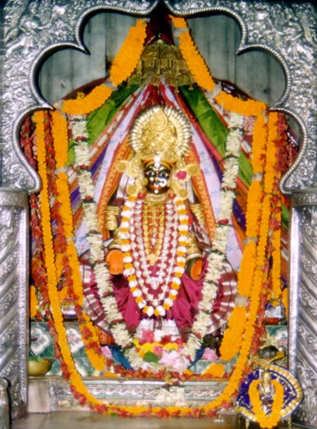 Sacred idol of Maa Kataka Chandi worshipped as Maa Bhubaneswari in the sanctum sanctorum