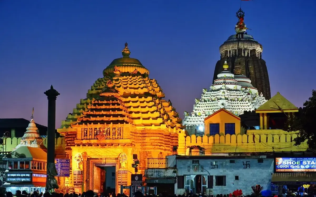 Official SJTA Shoe Stand and Temple Information Centre outside Singhadwara at Puri Jagannath Temple